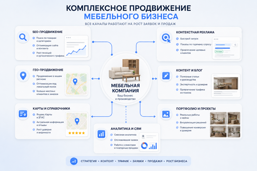 комплексное продвижение мебельного бизнеса