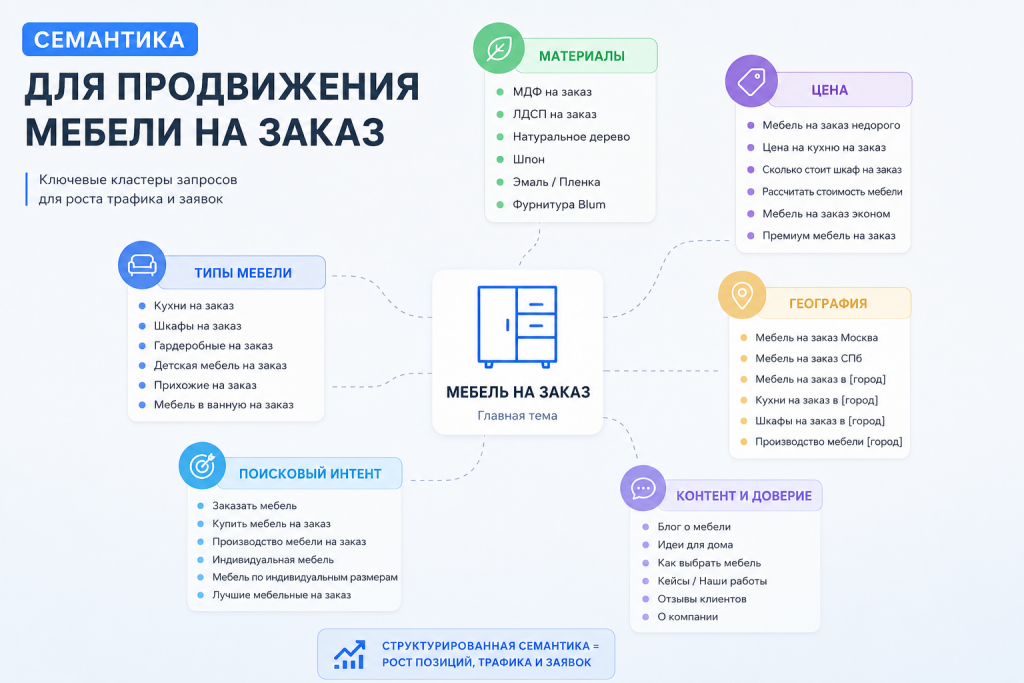 семантика для продвижения мебели на заказ