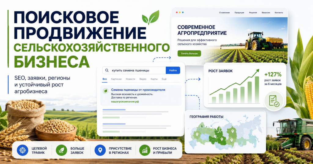 поисковое продвижение сельскохозяйственного бизнеса