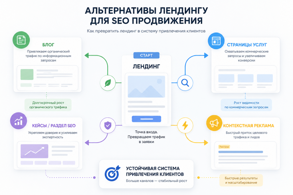 альтернативы лендингу для seo продвижения