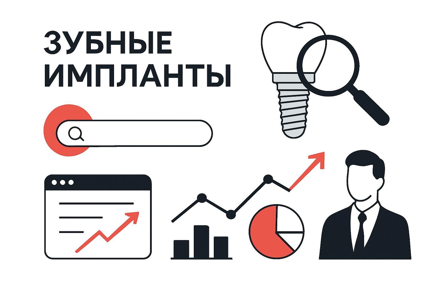 Как продвигать имплантацию зубов в поиске и получать клиентов. Как люди ищут такие услуги