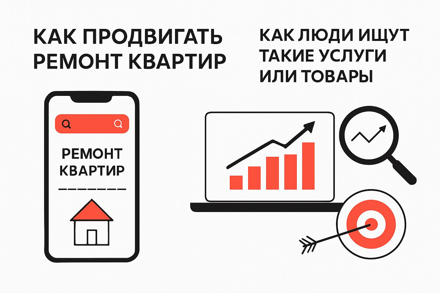 Как продвигать ремонт квартир в поиске и получать клиентов. Как люди ищут такие услуги или товары Как продвигать ремонт квартир в поиске и получать клиентов. Как люди ищут такие услуги или товары
