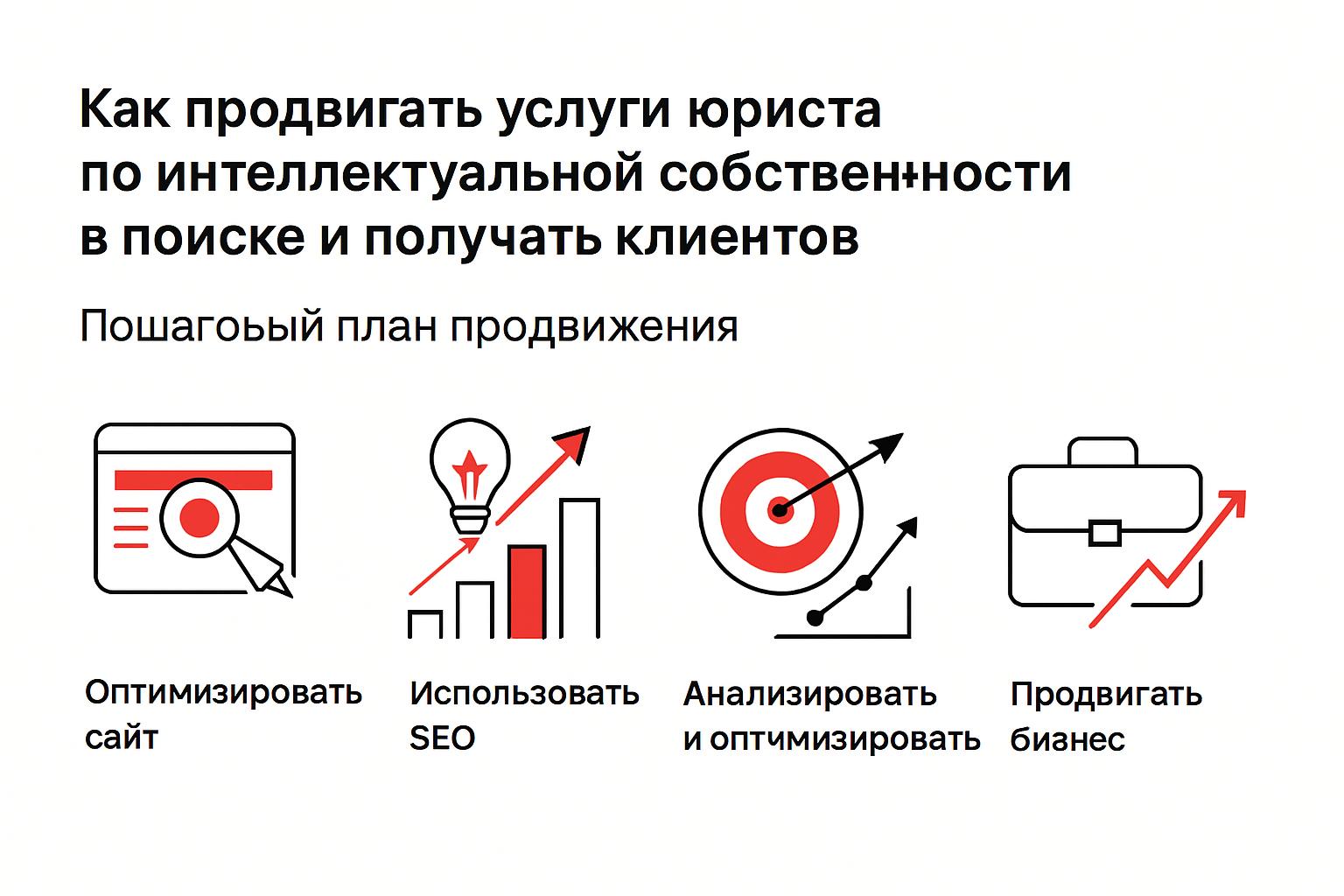 Как продвигать услуги юриста по интеллектуальной собственности в поиске и получать клиентов. Пошаговый план продвижения Как продвигать услуги юриста по интеллектуальной собственности в поиске и получать клиентов. Пошаговый план продвижения