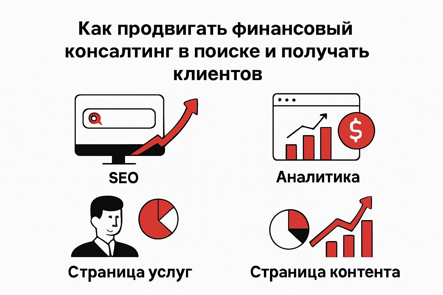 Как продвигать финансовый консалтинг в поиске и получать клиентов. Какие страницы нужны сайту для SEO