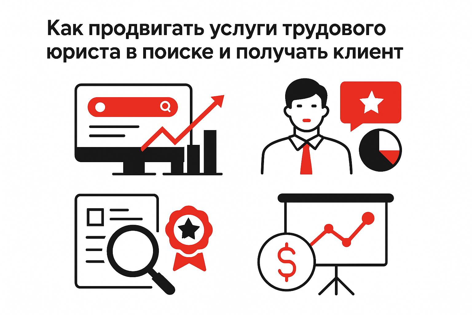 Как продвигать услуги трудового юриста в поиске и получать клиентов. Что продаёт бизнес и кто его клиент Как продвигать услуги трудового юриста в поиске и получать клиентов. Что продаёт бизнес и кто его клиент