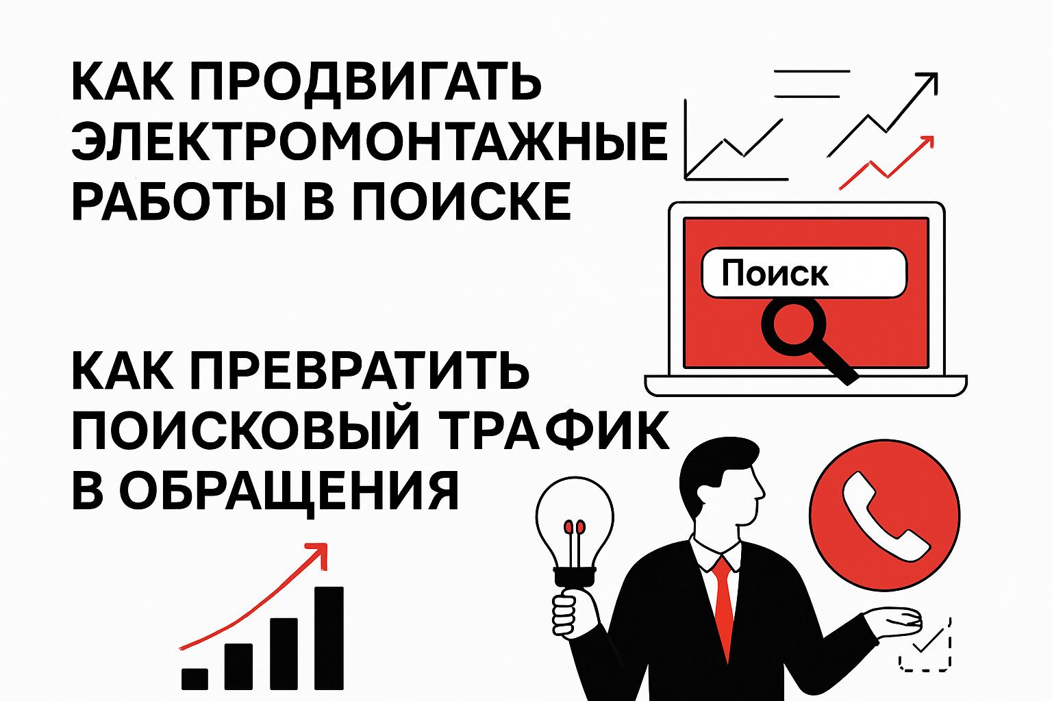 Как продвигать электромонтажные работы в поиске и получать клиентов. Как превратить поисковый трафик в обращения Как продвигать электромонтажные работы в поиске и получать клиентов. Как превратить поисковый трафик в обращения