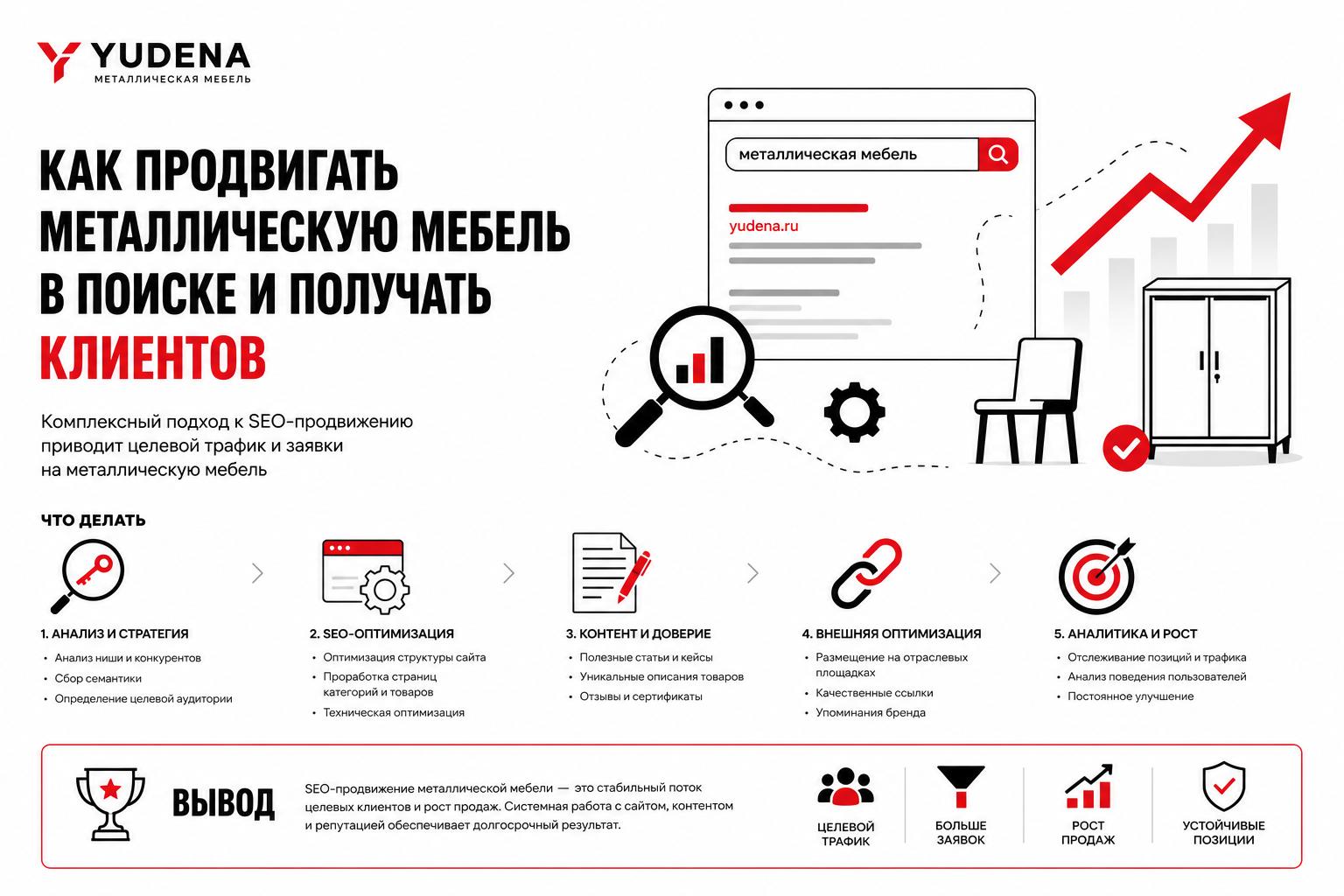 Как продвигать металлическую мебель в поиске и получать клиентов. Вывод Как продвигать металлическую мебель в поиске и получать клиентов. Вывод