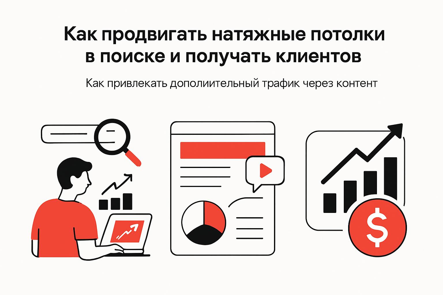 Как продвигать натяжные потолки в поиске и получать клиентов. Как привлекать дополнительный трафик через контент Как продвигать натяжные потолки в поиске и получать клиентов. Как привлекать дополнительный трафик через контент
