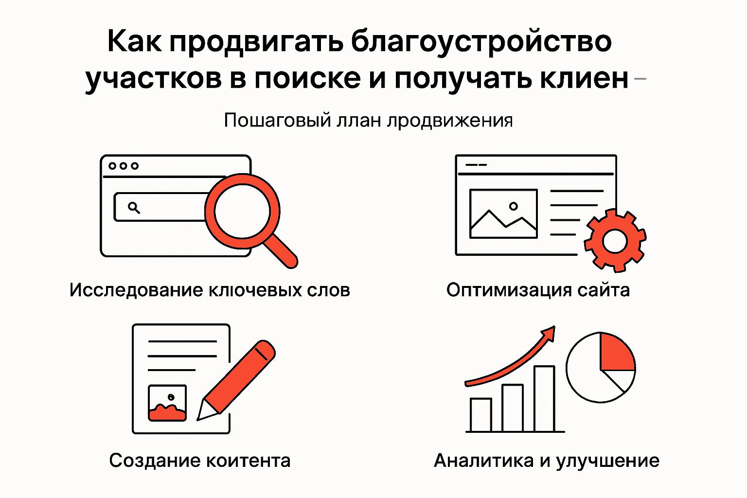 Как продвигать благоустройство участков в поиске и получать клиентов. Пошаговый план продвижения Как продвигать благоустройство участков в поиске и получать клиентов. Пошаговый план продвижения
